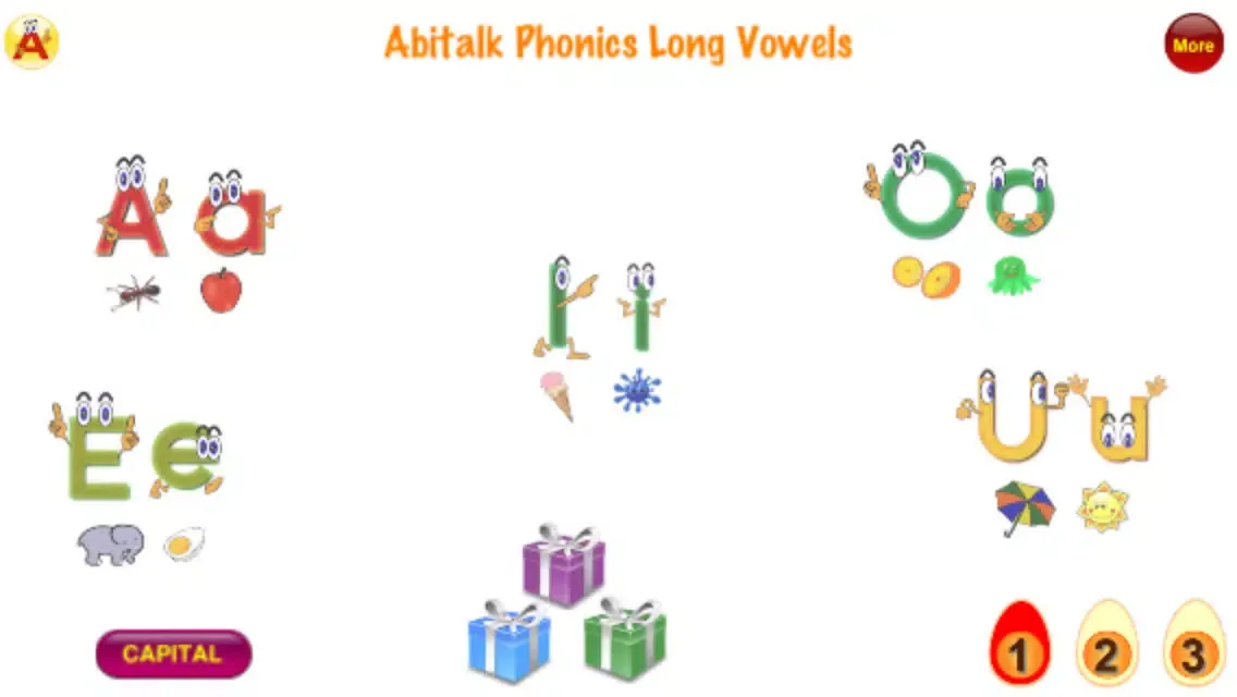 Zrzuty ekranu ABC Phonics Long Vowel Words Free