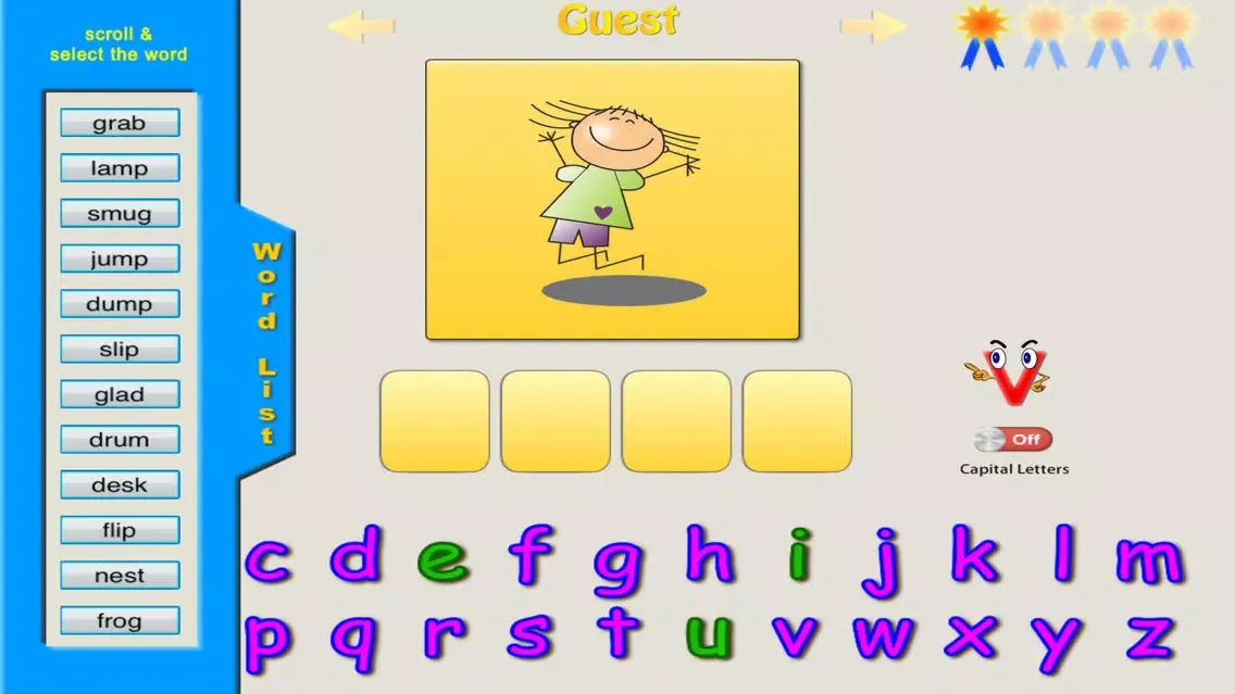 ABC Phonics Spelling - short vowels, consonants, beginning sound, ending sound, digraphs应用截图