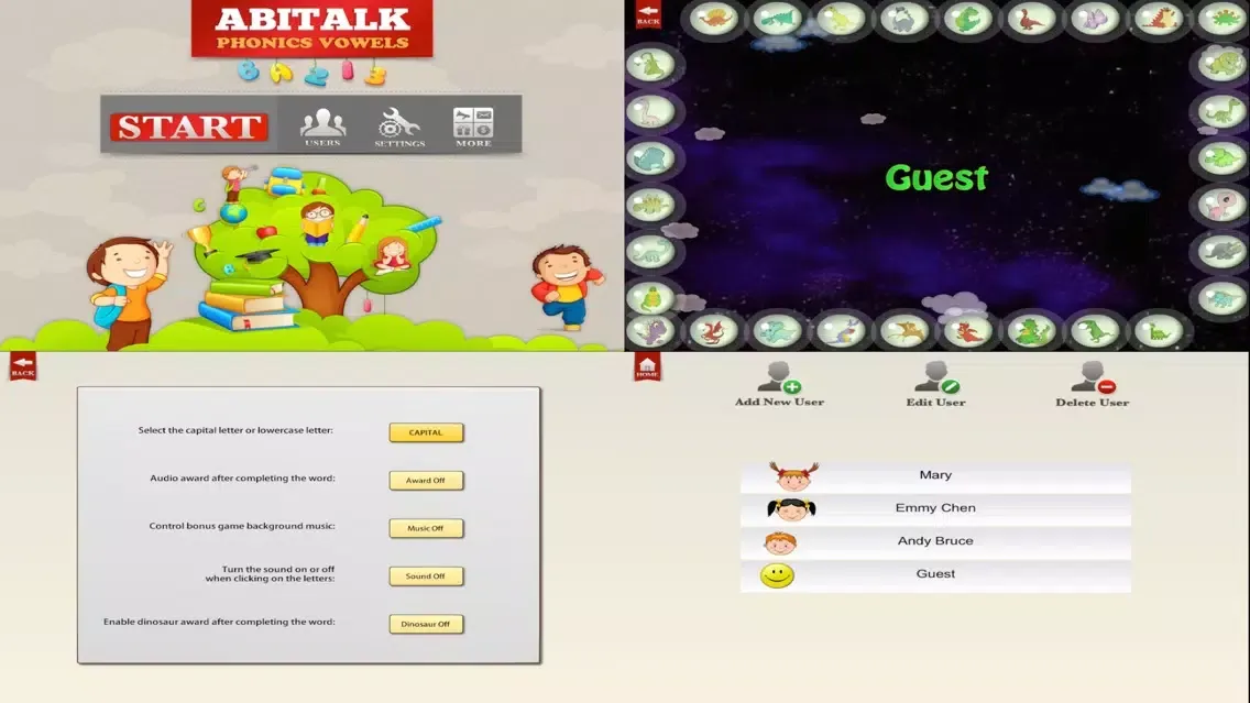 Tangkapan skrin Phonics Vowels - Short Vowels, Long Vowels, Two Vowels