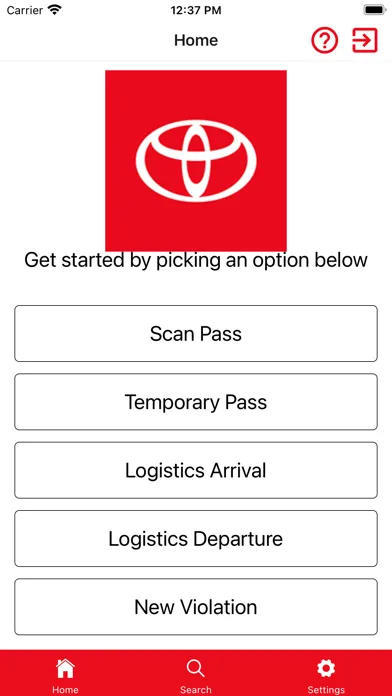 Capturas de tela do Toyota Vehicle Management