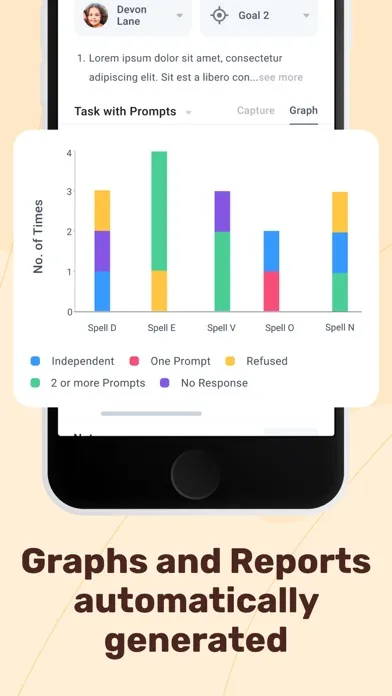 Tangkapan layar AbleSpace - IEP Goal Tracking