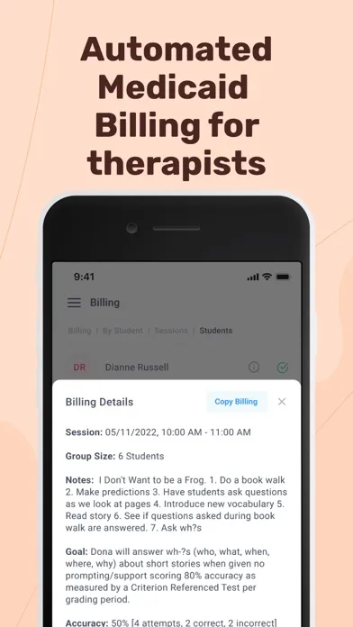 Tangkapan layar AbleSpace - IEP Goal Tracking