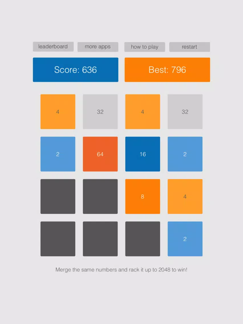 2048 Rack it up! iPad  Screenshots