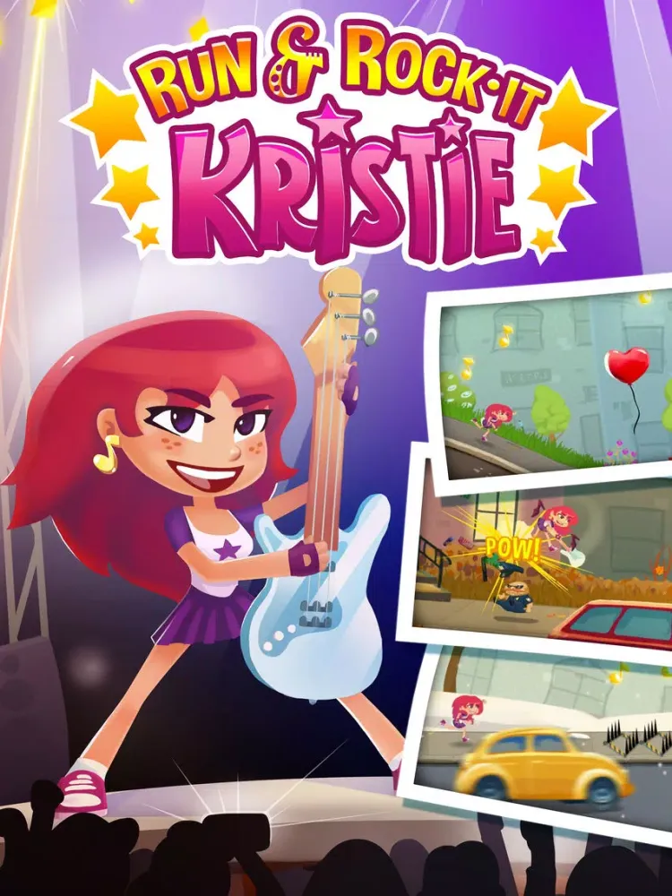 Run and Rock-it Kristie - fast-paced platforming gameplay and cool guitar solos in one game iPad  Screenshots