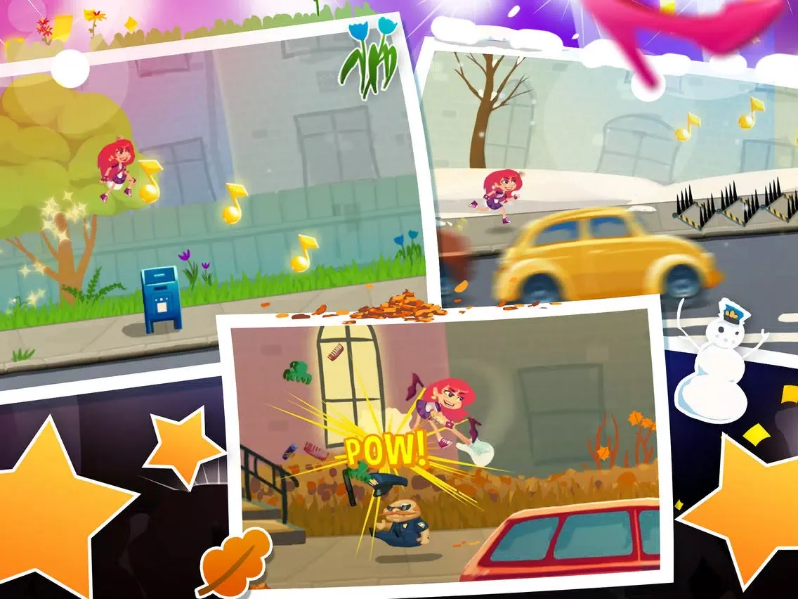 Run and Rock-it Kristie - fast-paced platforming gameplay and cool guitar solos in one game iPad  Screenshots