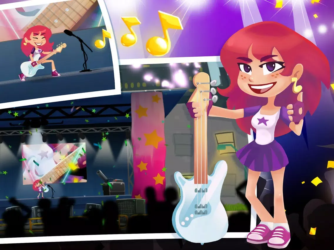Run and Rock-it Kristie - fast-paced platforming gameplay and cool guitar solos in one game iPad  Screenshots
