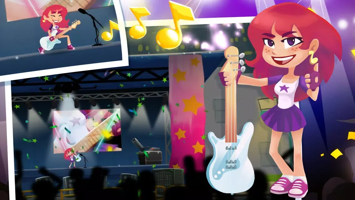 Run and Rock-it Kristie - fast-paced platforming gameplay and cool guitar solos in one game Screenshots