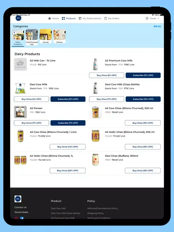 Capturas de pantalla de Pure Whites - A2 Milk iPad 