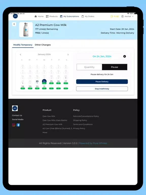 Capturas de pantalla de Pure Whites - A2 Milk iPad 