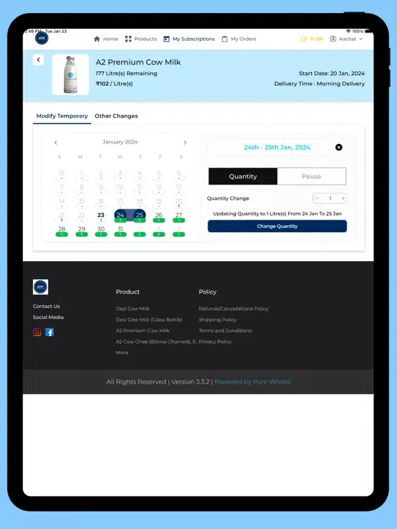 Capturas de pantalla de Pure Whites - A2 Milk iPad 