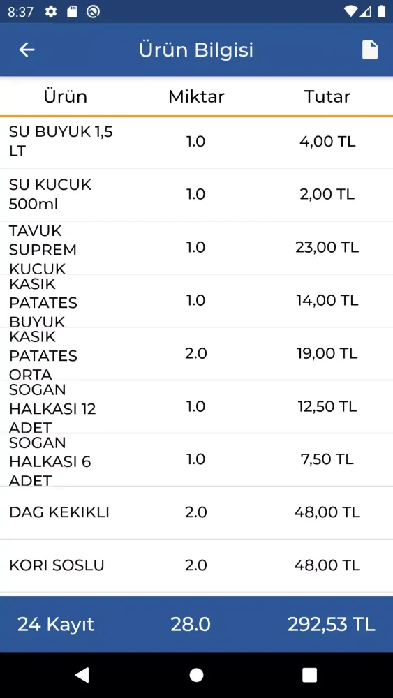 Screenshot di Raporcell