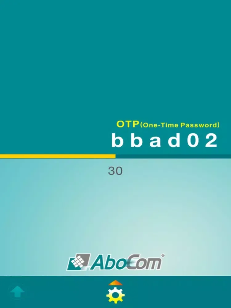 Ảnh chụp màn hình của AboCom OTP iPad 