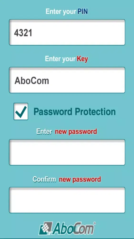 Ảnh chụp màn hình của AboCom OTP