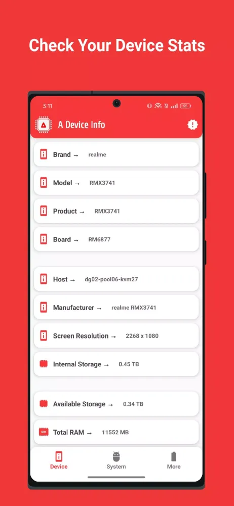 A Device Info Screenshots