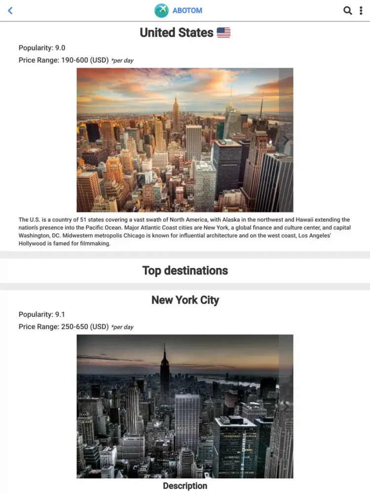 Abotom - The Holiday Asisstant iPad  Screenshots