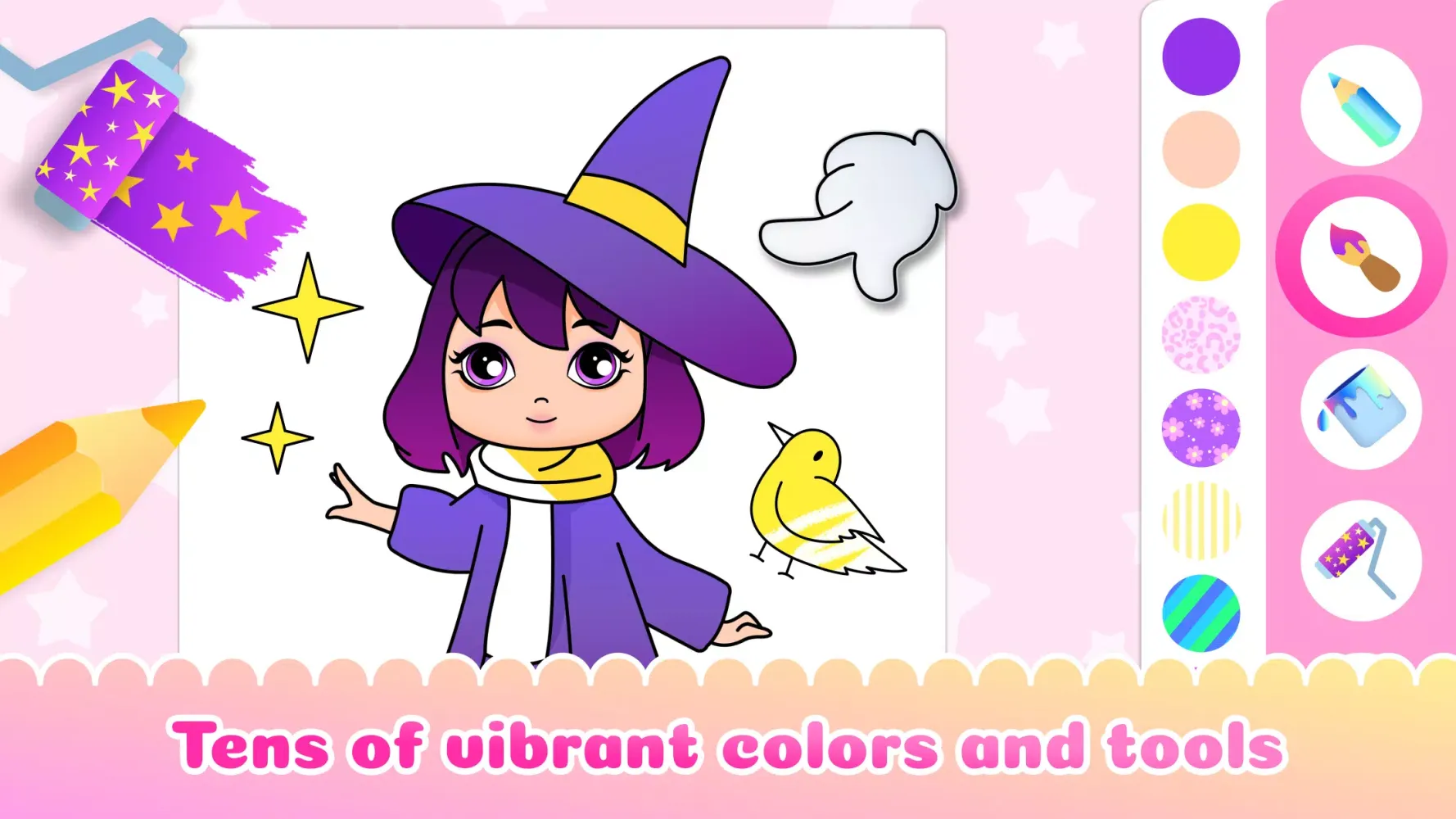 Girl Coloring Book Kids Games スクリーンショット