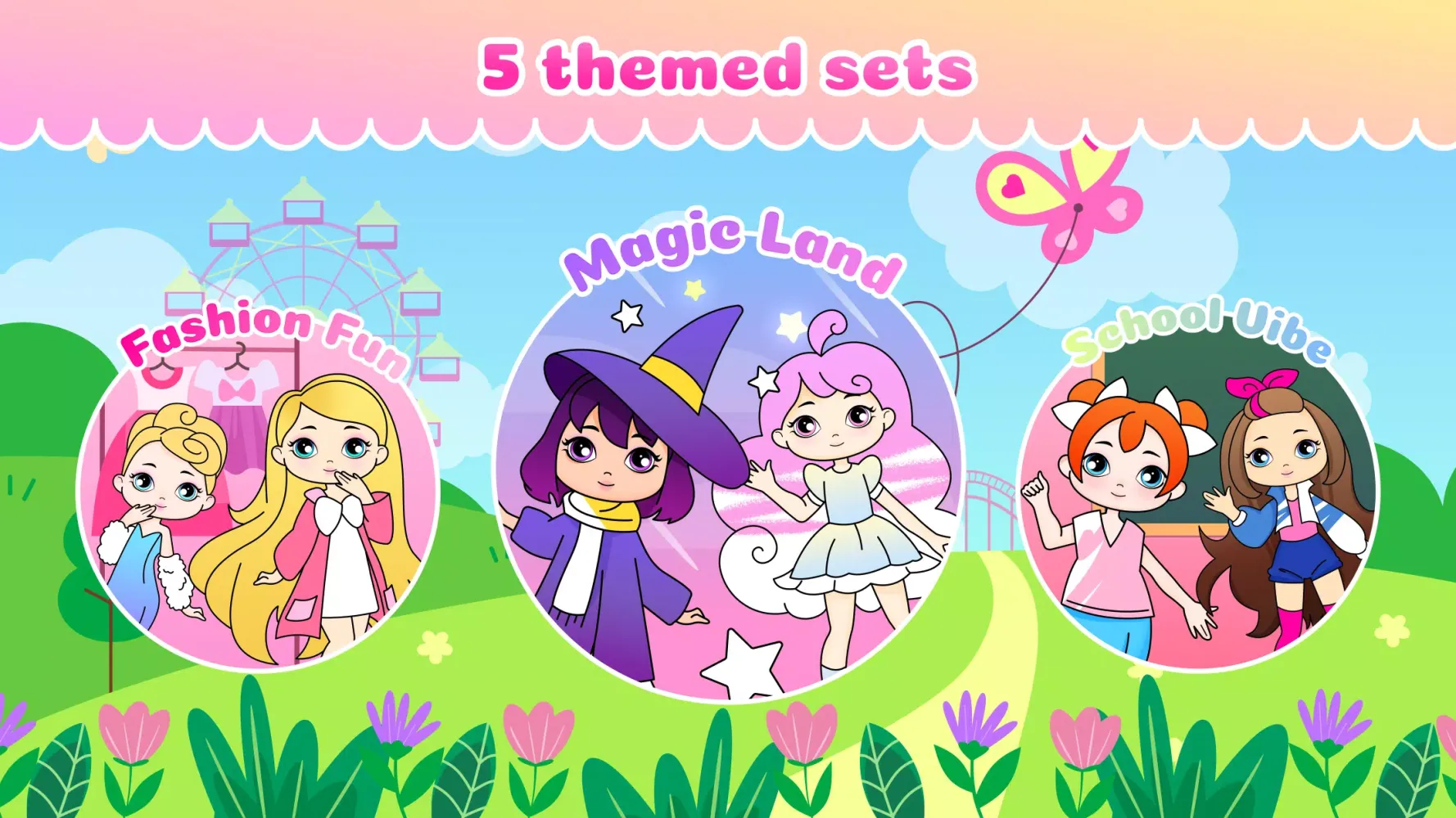 Girl Coloring Book Kids Games スクリーンショット