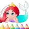 Mermaid coloring book kids