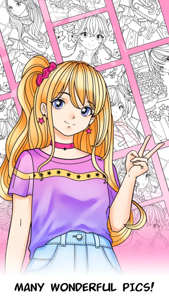 Anime Games Coloring Book Screenshots