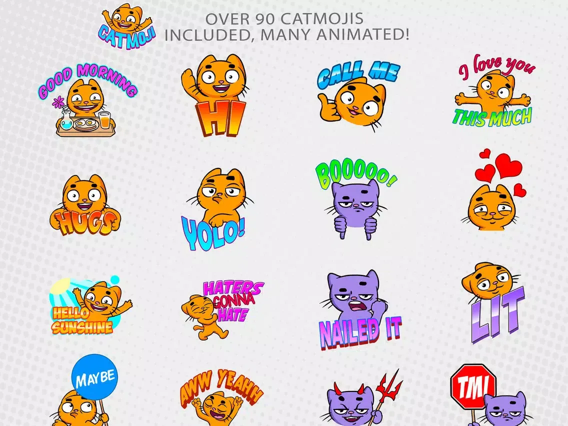 CatMoji - The Ultimate Cat Emoji Sticker Pack iPad  Screenshots