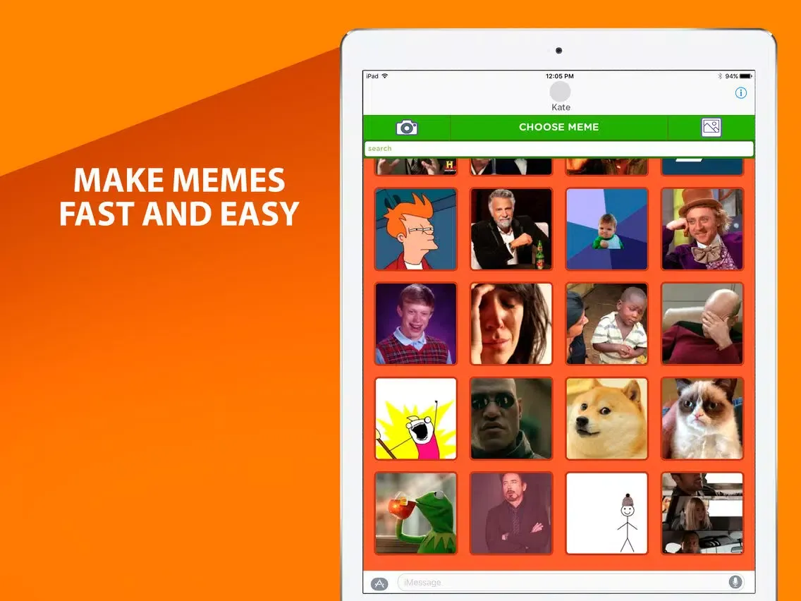 ภาพหน้าจอของ Ultimate Meme Maker for iMessage iPad 