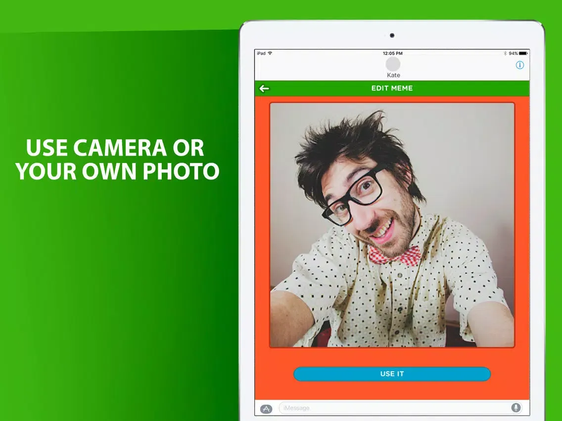 ภาพหน้าจอของ Ultimate Meme Maker for iMessage iPad 