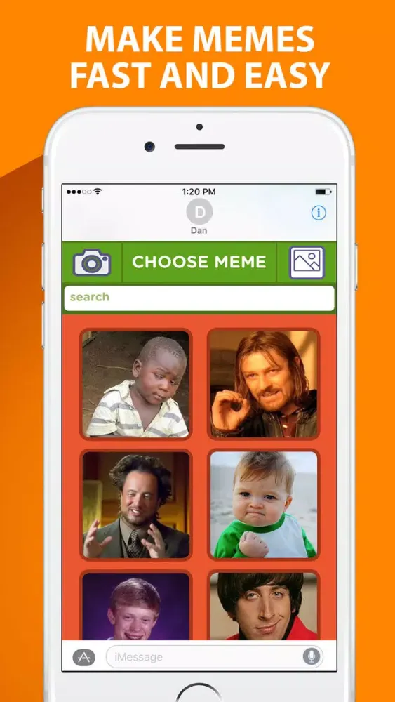 ภาพหน้าจอของ Ultimate Meme Maker for iMessage