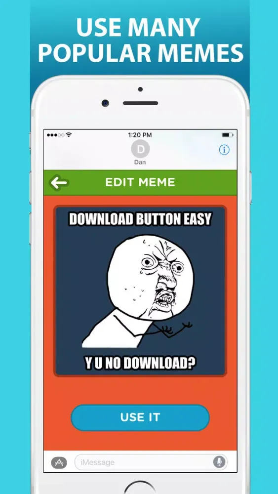 ภาพหน้าจอของ Ultimate Meme Maker for iMessage