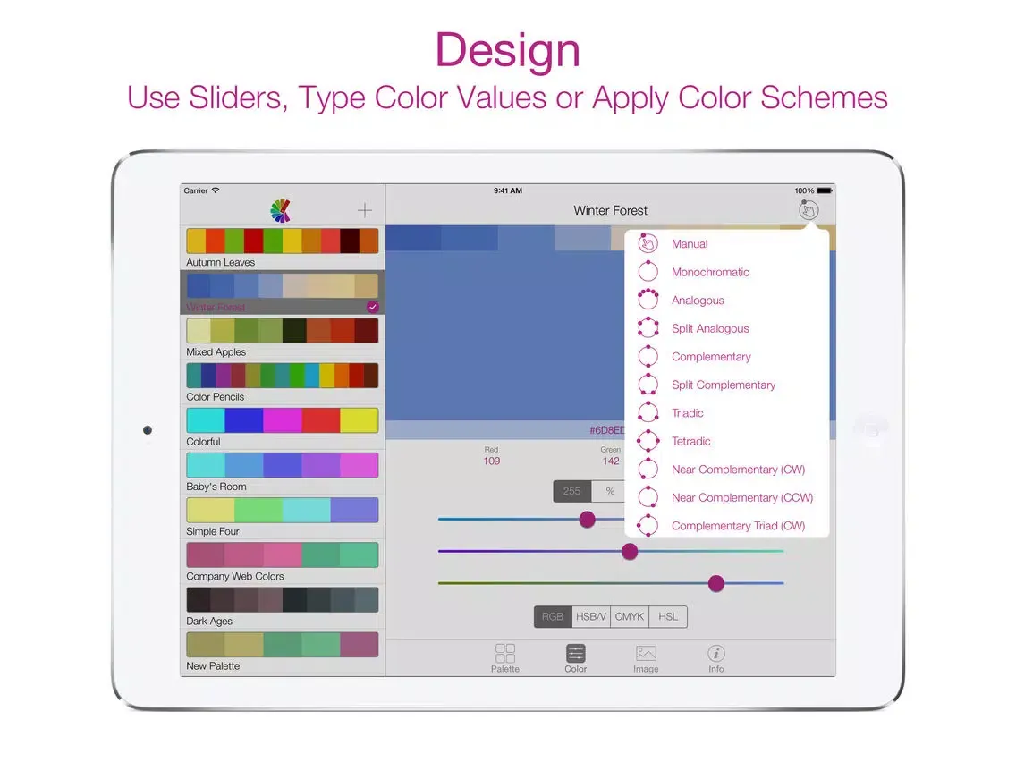 ภาพหน้าจอของ AB Colors - Design Color Palettes iPad 