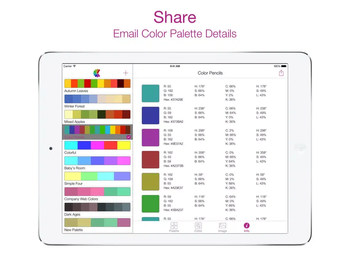 ภาพหน้าจอของ AB Colors - Design Color Palettes iPad 