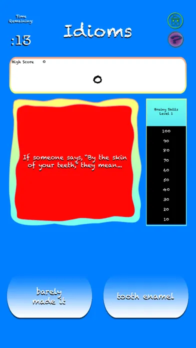 Tangkapan skrin Brainy Skills Idioms