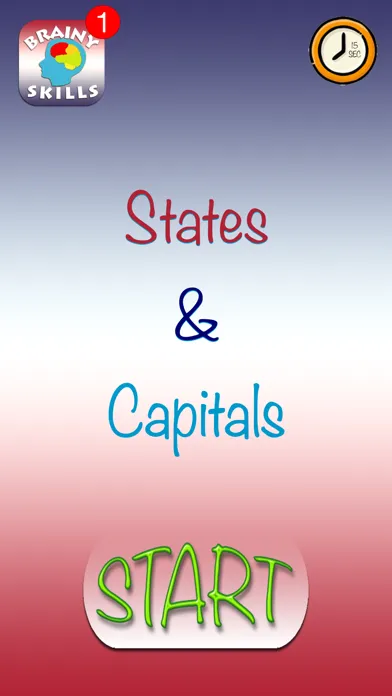 Tangkapan layar Brainy Skills States Capitals
