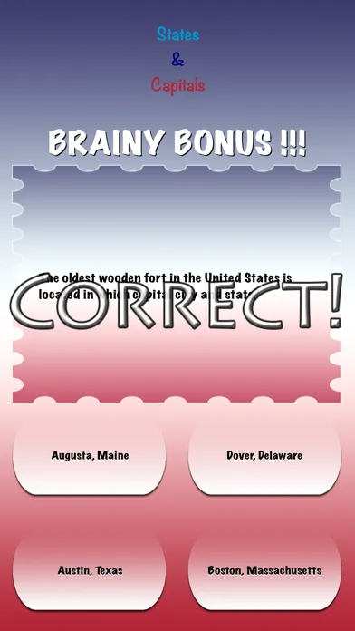 Tangkapan layar Brainy Skills States Capitals