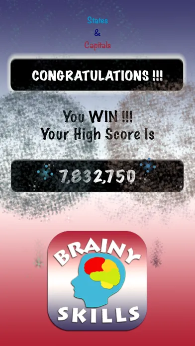 Tangkapan layar Brainy Skills States Capitals
