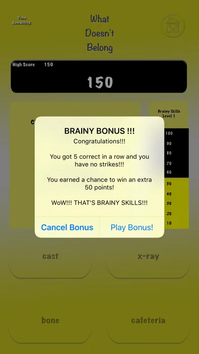 ภาพหน้าจอของ Brainy Skills Doesn't Belong