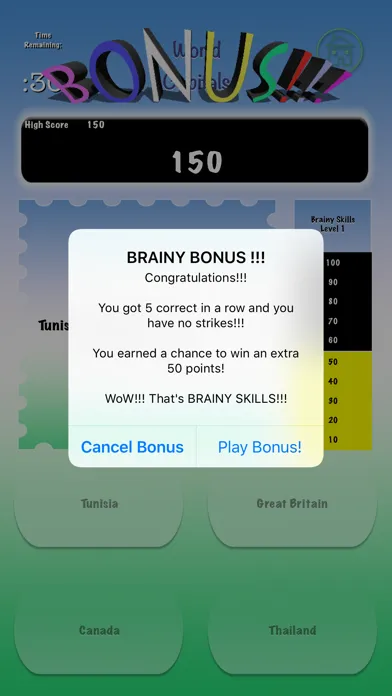 Zrzuty ekranu Brainy Skills World Capitals