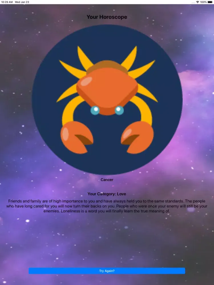 Ảnh chụp màn hình của Horoscopes Period iPad 