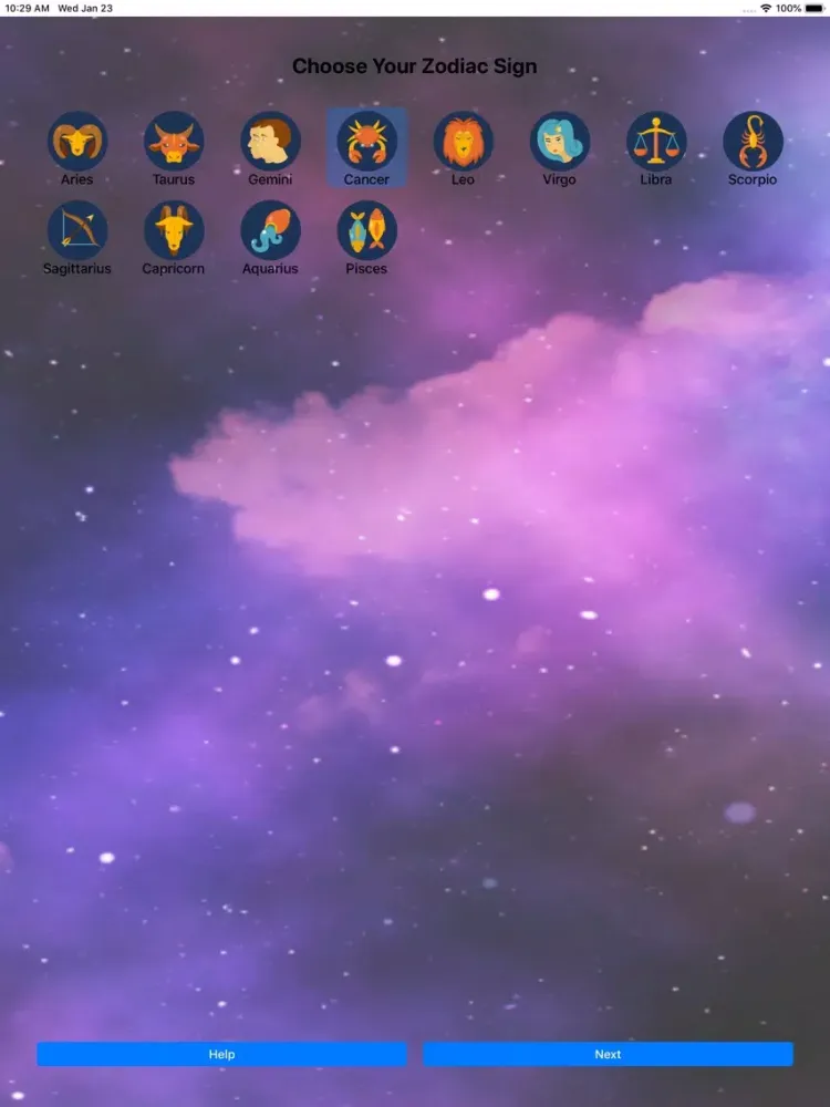 Ảnh chụp màn hình của Horoscopes Period iPad 