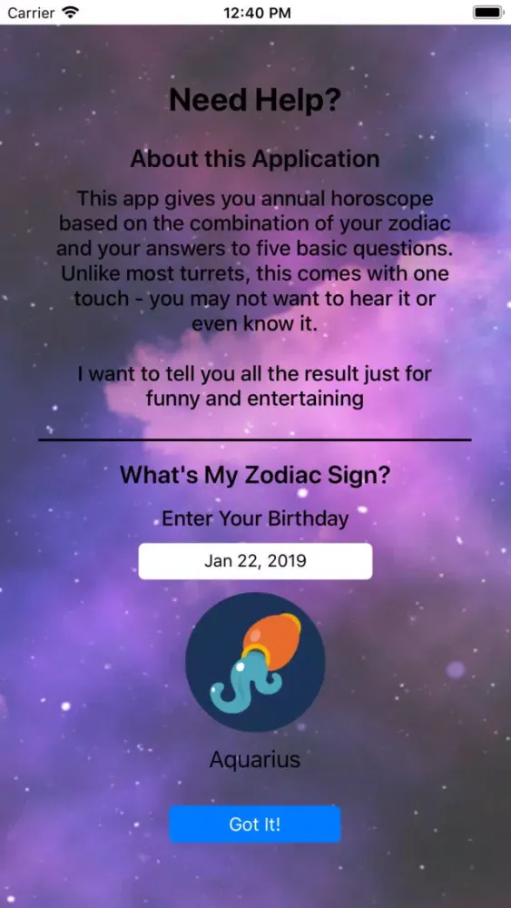 Ảnh chụp màn hình của Horoscopes Period