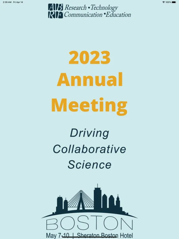 ABRF 2023 Annual Meeting iPad  Screenshots