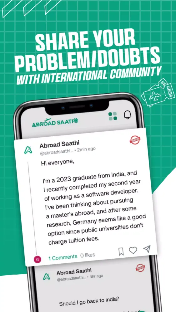 Captures d'écran de Abroad Saathi