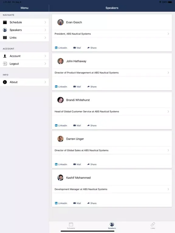 Screenshot di NS User Conference 2020 iPad 