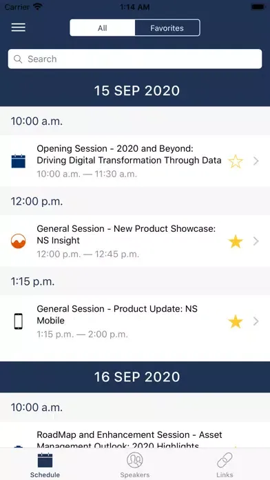 Screenshot di NS User Conference 2020
