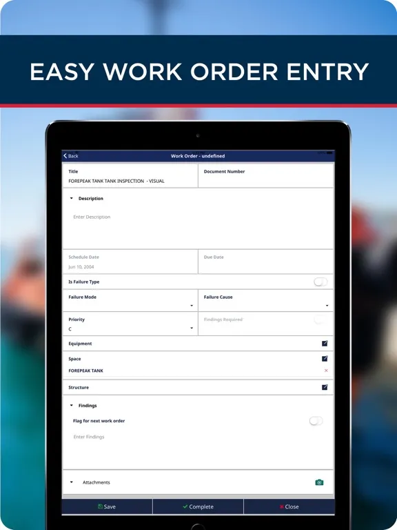 Ảnh chụp màn hình của NS Vessel iPad 