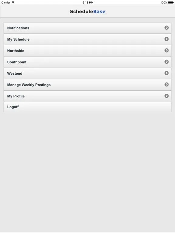 تصاویر ScheduleBase iPad 
