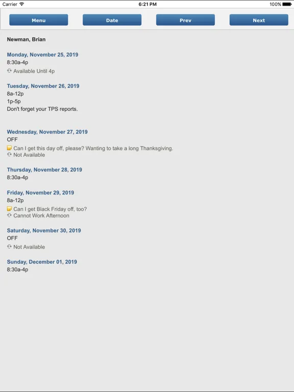 تصاویر ScheduleBase iPad 