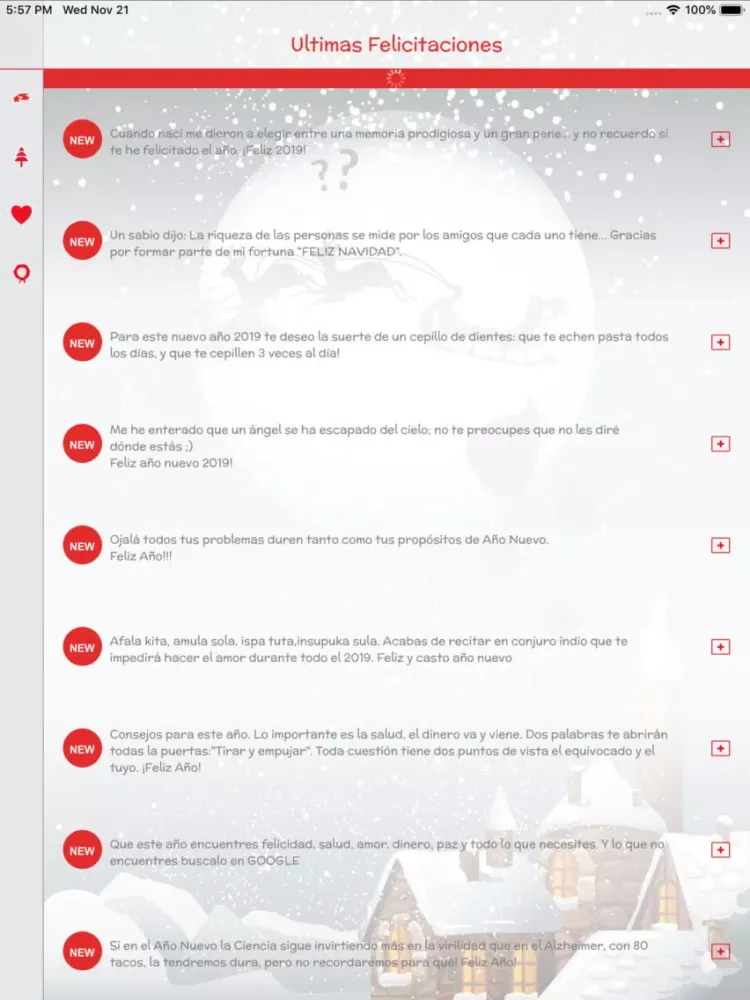 Captures d'écran de SMS Navidad 2019 iPad 