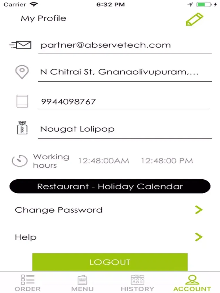 Captures d'écran de FoodStar Partner iPad 