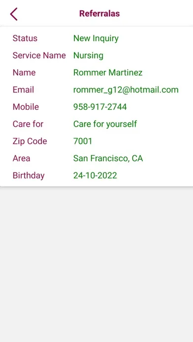 Capturas de pantalla de Immediate Service Request