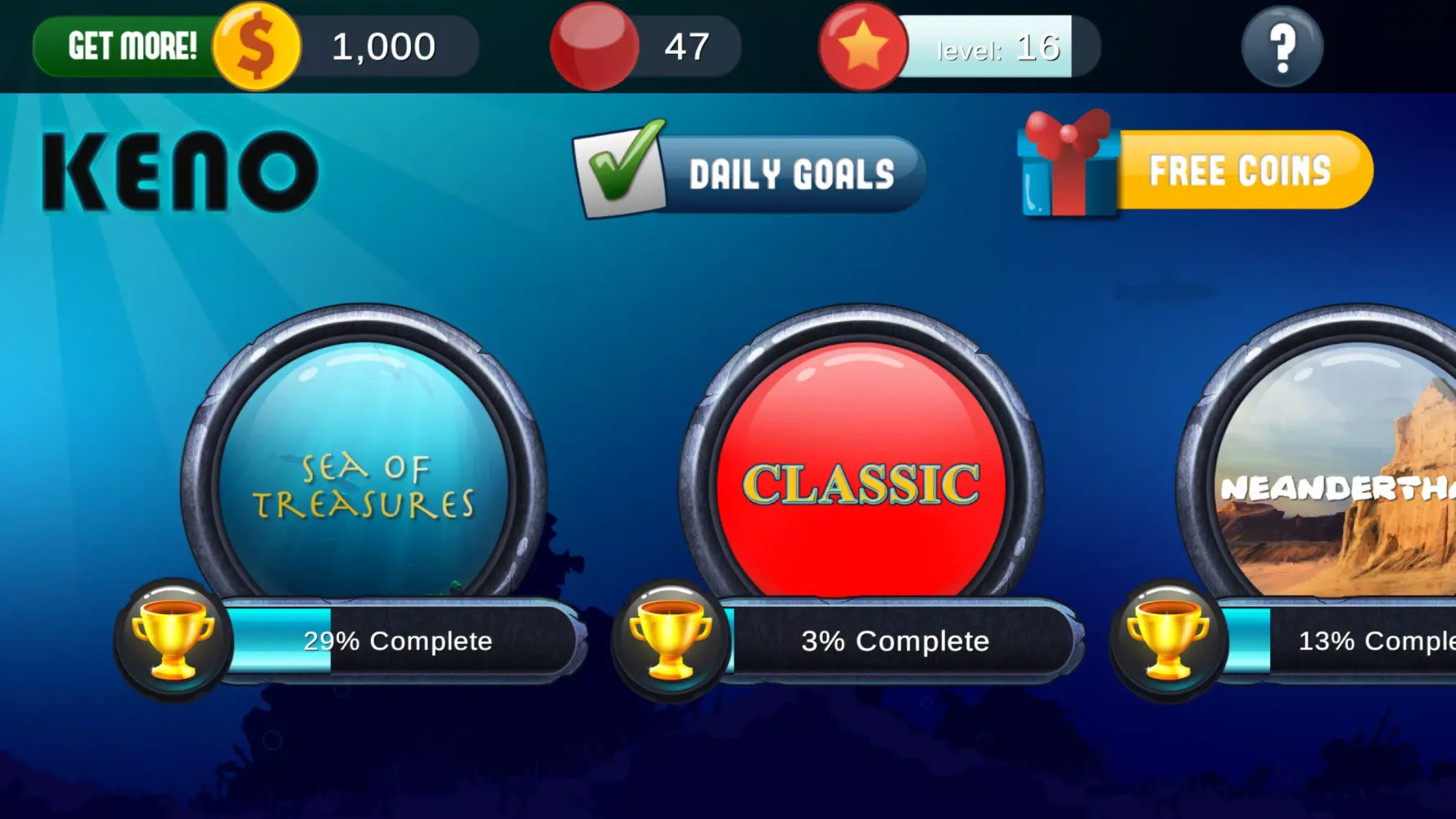 A Keno Game Screenshots